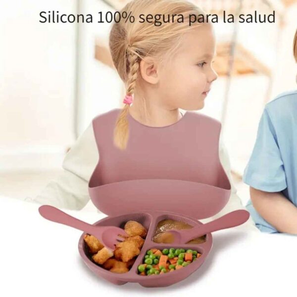 Juego de Alimentación para Niños de Silicona