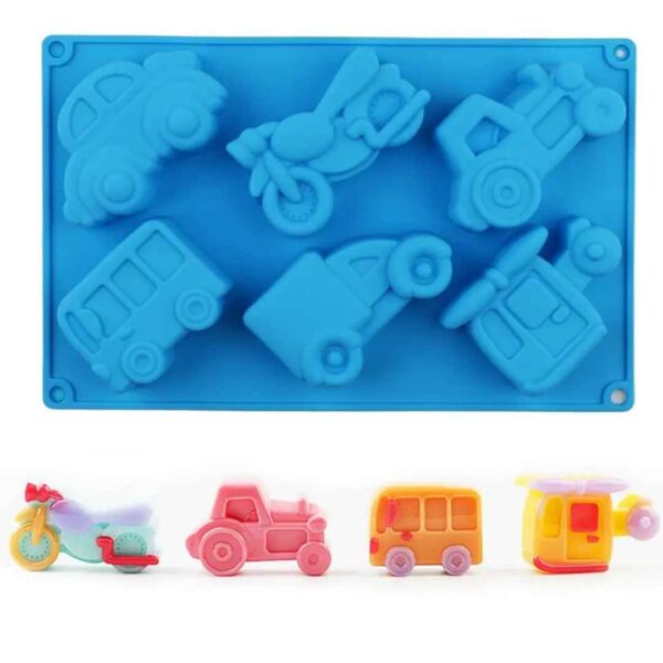 Molde de carritos en silicona
