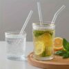 Set de 4 pitillos en vidrio con cepillo para lavarlos