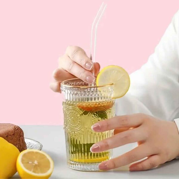 Set de 4 pitillos en vidrio con cepillo para lavarlos