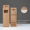 Set de 4 pitillos en vidrio con cepillo para lavarlos